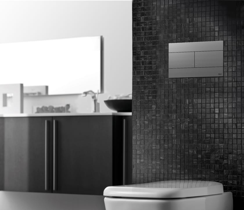 SLIM by OLI - Placca di comando per wc in ABS Cromo Satinato - 3