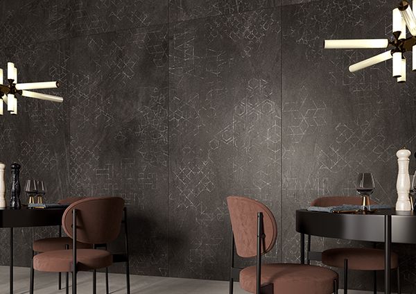 Wand- und Bodenbelag aus Feinsteinzeug mit Stein-Effekt SLIMTECH ...