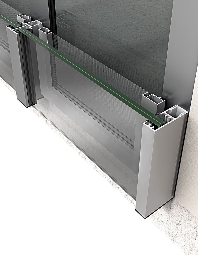 Glass parapet SMARTIA M8250 By Alumil