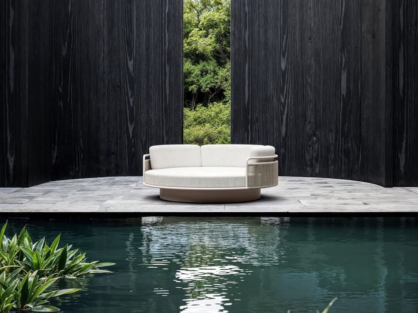 LINK by SNOC - Letto da giardino rotondo in tessuto - 6