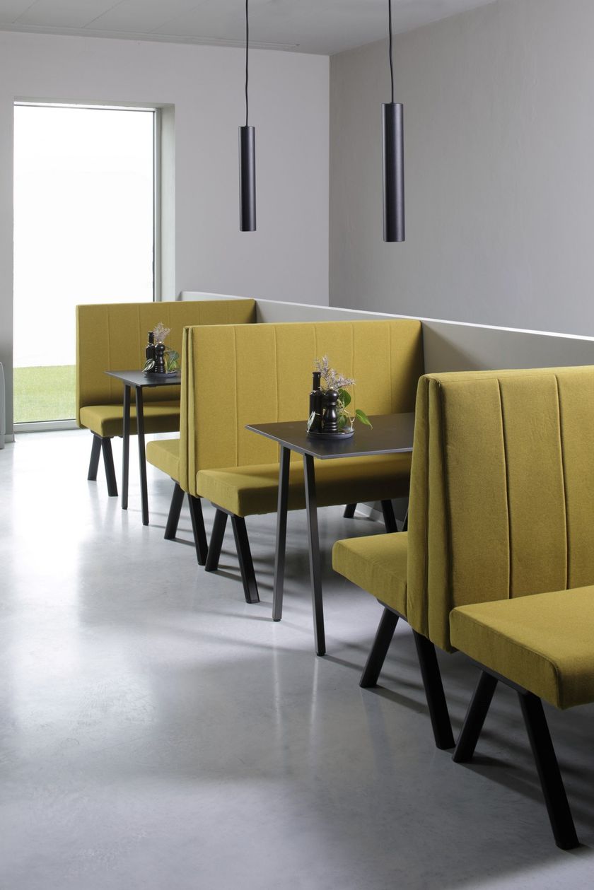 Upholstered high-back bench SOCIAL-IZE By GABER design Eurolinea