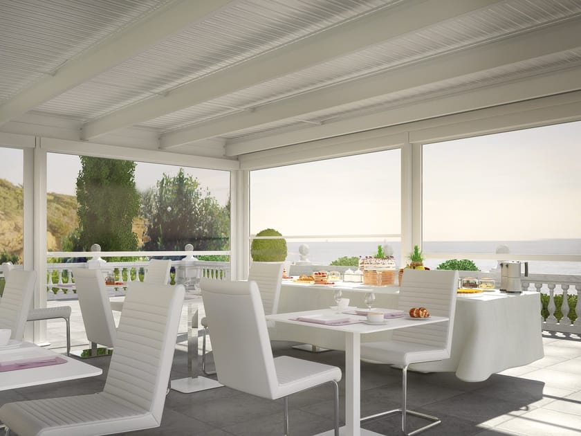 SOLAR ONE by DIRELLO - Tenda a caduta con guide laterali - 2