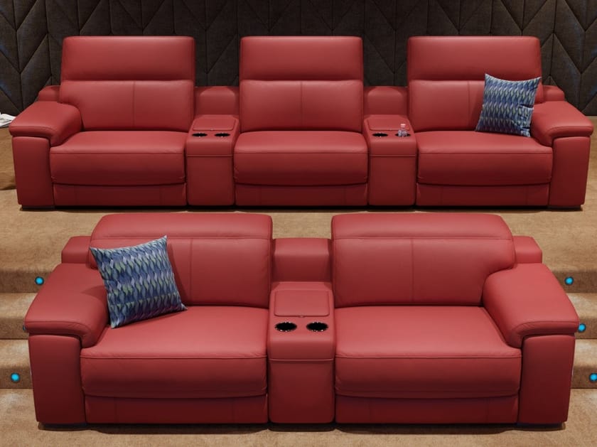 SORA KINO 3 seater leather sofa By Sofanella