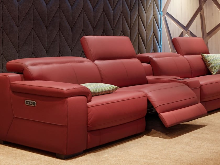 SORA KINO Sofá 4 plazas de cuero By Sofanella