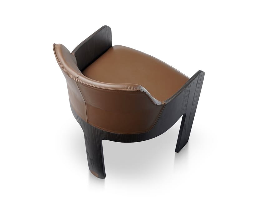 SOUL Upholstered wooden chair with armrests By ENNE design Maurizio