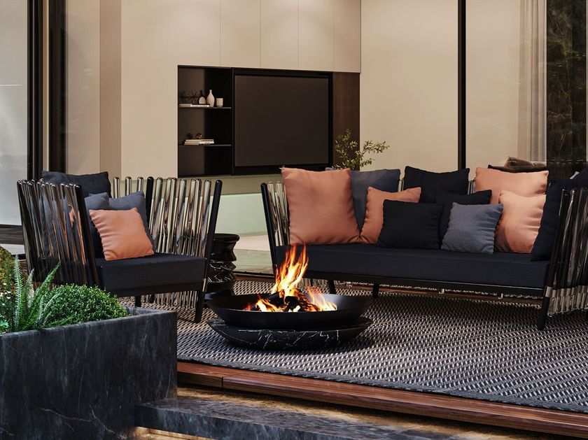 Fuego De Gas, Mesa De Fuego De 28" Con Funda Protectora Impermeable Y