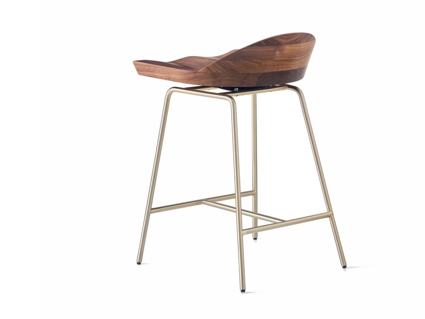 SPINDLE | Low Back Counter Stool By BassamFellows design Craig Bassam