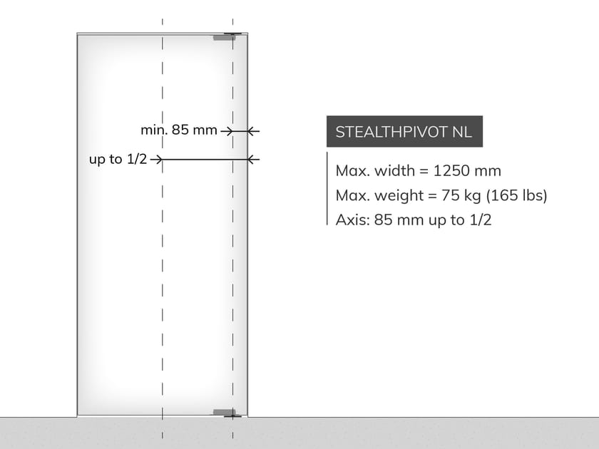 STEALTH PIVOT NL by Portapivot - Cerniere per porte a bilico a chiusura automatica - 7