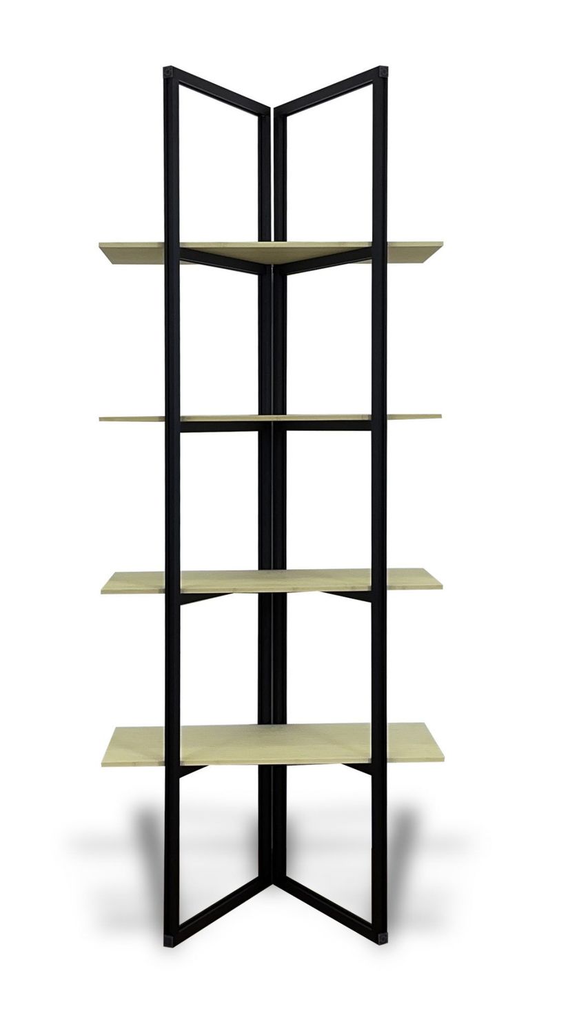 AMBROGIO Freestanding bookcase Freestanding open aluminium and wood