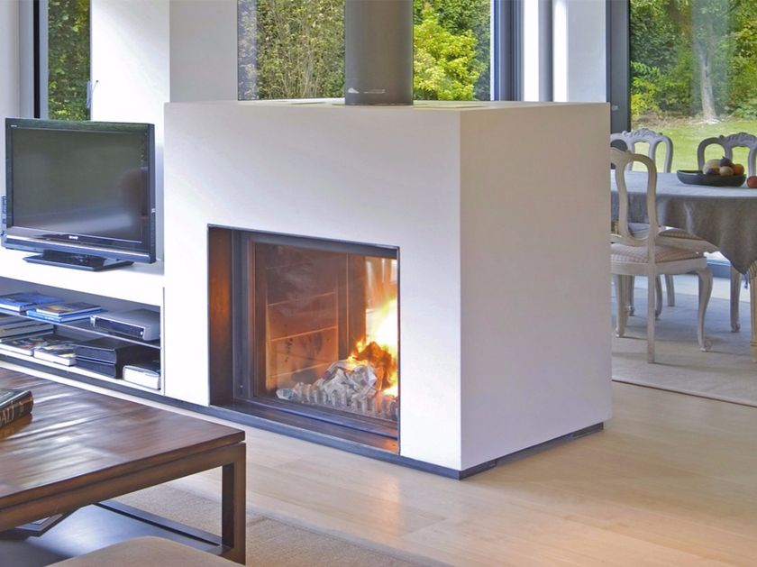 Double Sided Wood Burning Fireplace www.archiproducts.com