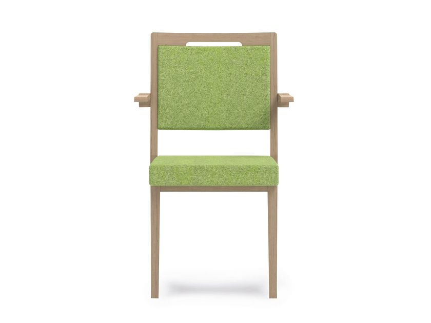 SWING - HEALTH & CARE Stackable fabric chair with armrests By PIAVAL