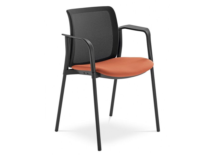 Sedia Per Visitatore HJH Office Flexo V PU – Sedia A Sbalzo Con Braccioli, Imbottita, Design Cromato, Nero