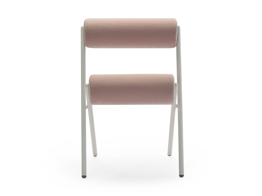 ROLL by Sancal - Sedia con cuscini cilindrici in pelle - 8