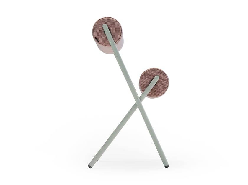 ROLL by Sancal - Sedia con cuscini cilindrici in pelle - 9