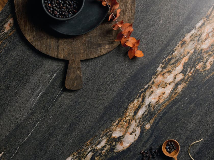 KUROCA 4D, Top cucina in gres porcellanato effetto marmo