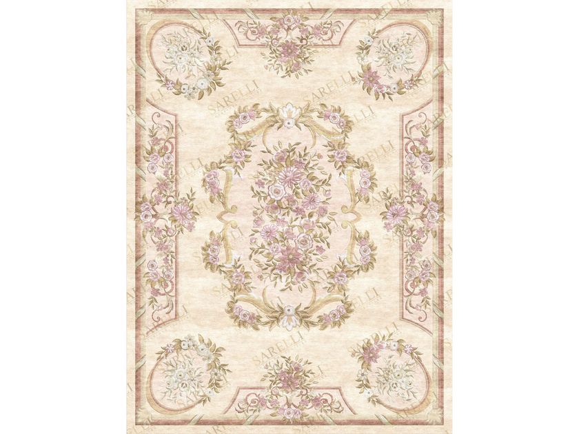 CHAMPAGNE FLORA TABLEAU Rug By Sarelli Interiors Textiles