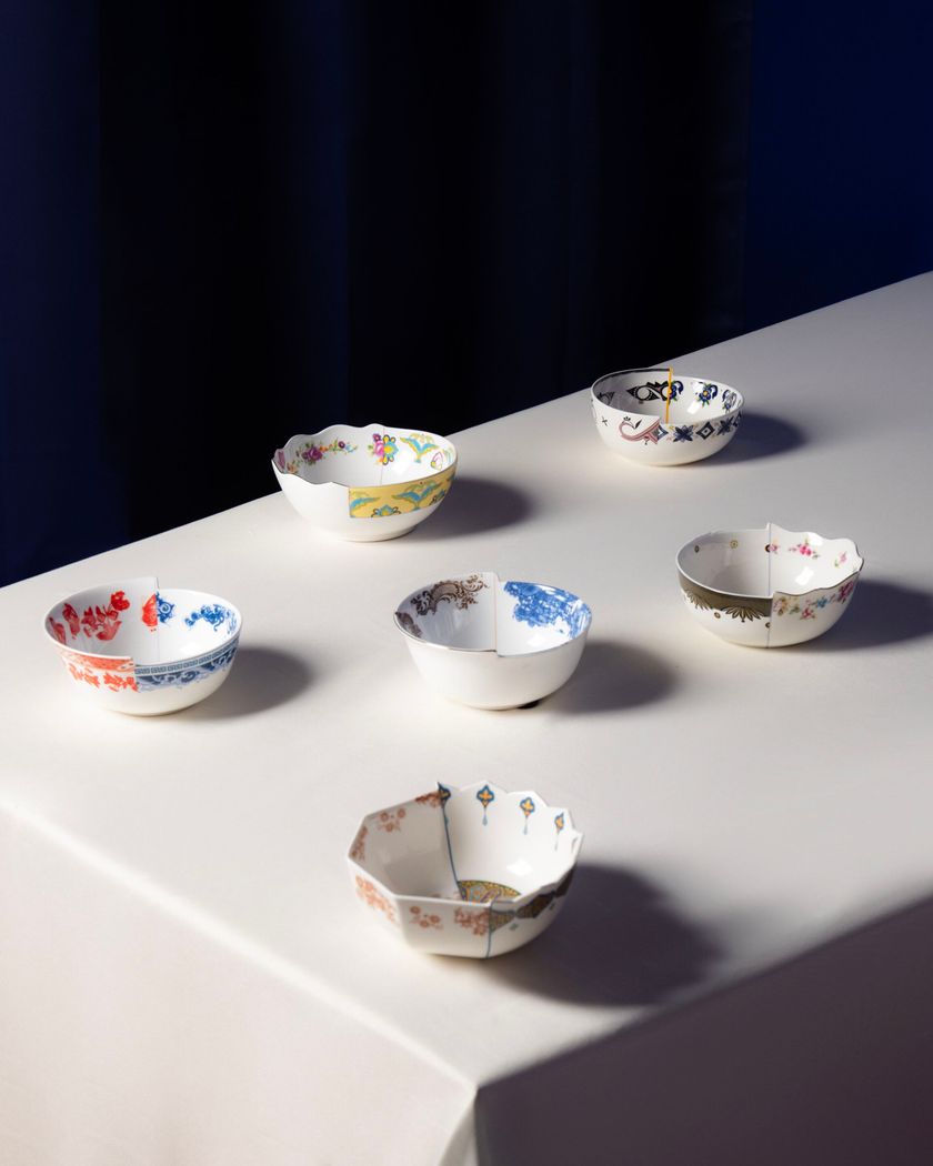 Tasse à Café Avec Soucoupe Seletti Hybrid 2.0 - Porcelaine, Design Fusion Est-Ouest, Motif DJENNE