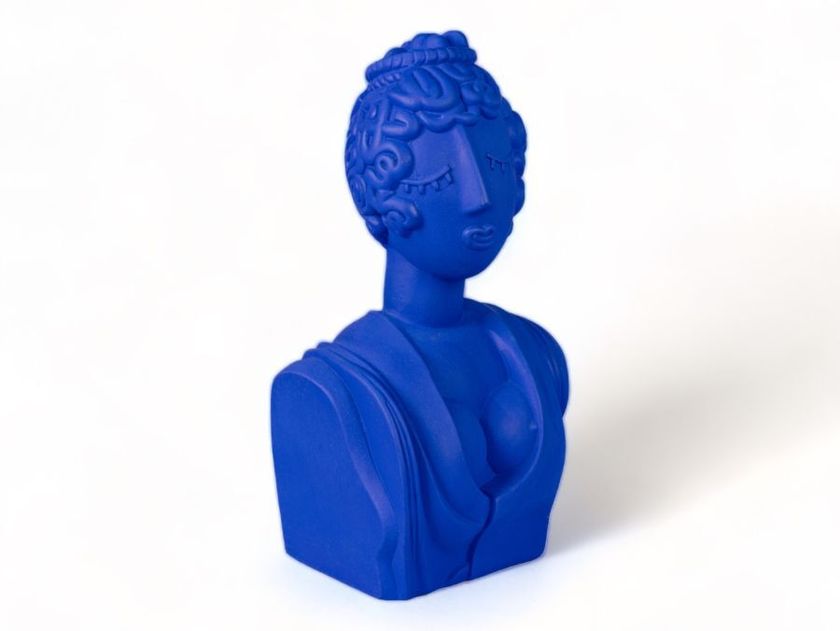 TERRACOTTA BUST POPPEA BLUE Sculpture By Seletti