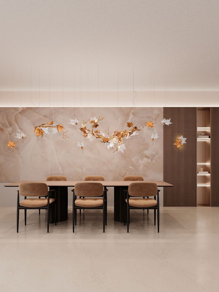 FOLIO BRANCH LARGE LED Murano glass pendant lamp By Serip