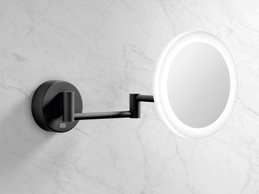 Shaving mirror with integrated lighting By HEWI