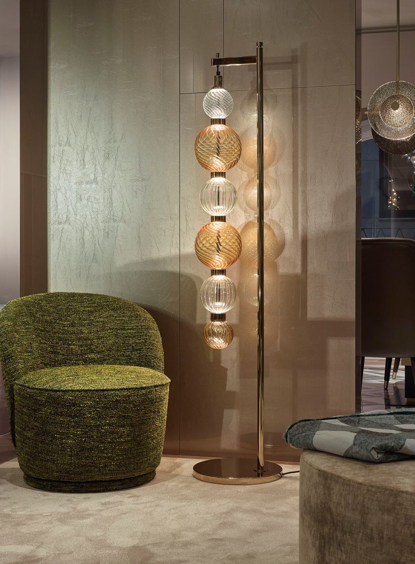 DROP Lampada da terra a LED in Pyrex® By Sicis | design Massimiliano Raggi