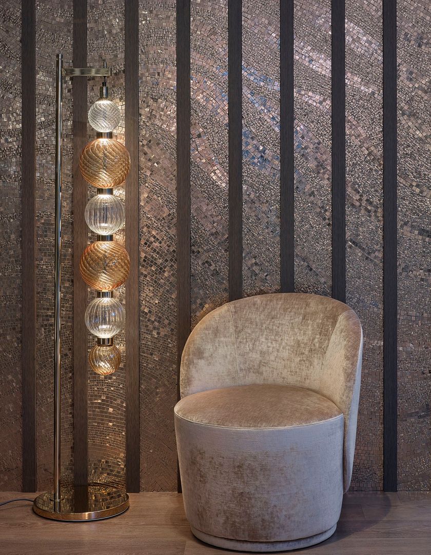 DROP Lampada da terra a LED in Pyrex® By Sicis | design Massimiliano Raggi