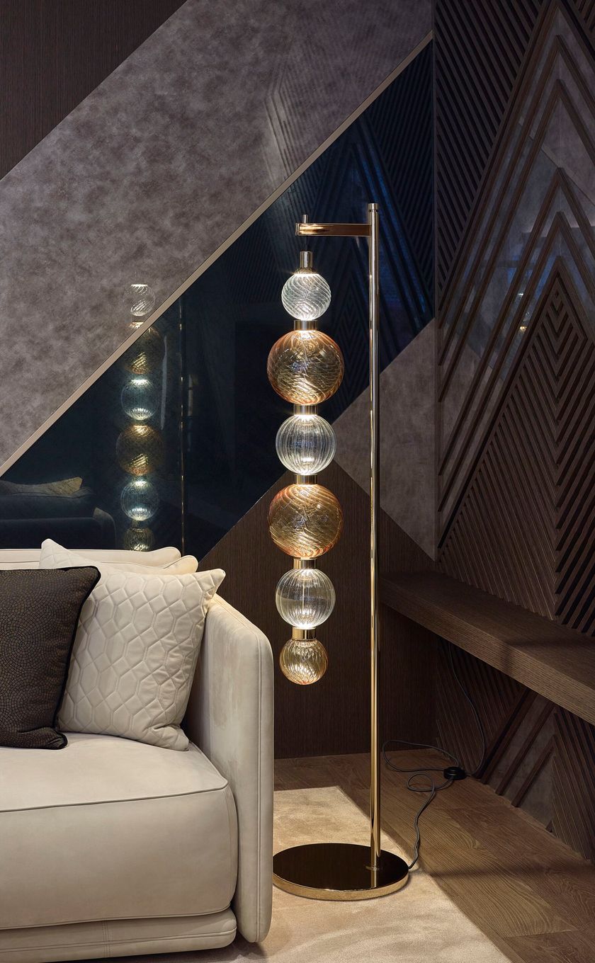 DROP Lampada da terra a LED in Pyrex® By Sicis | design Massimiliano Raggi