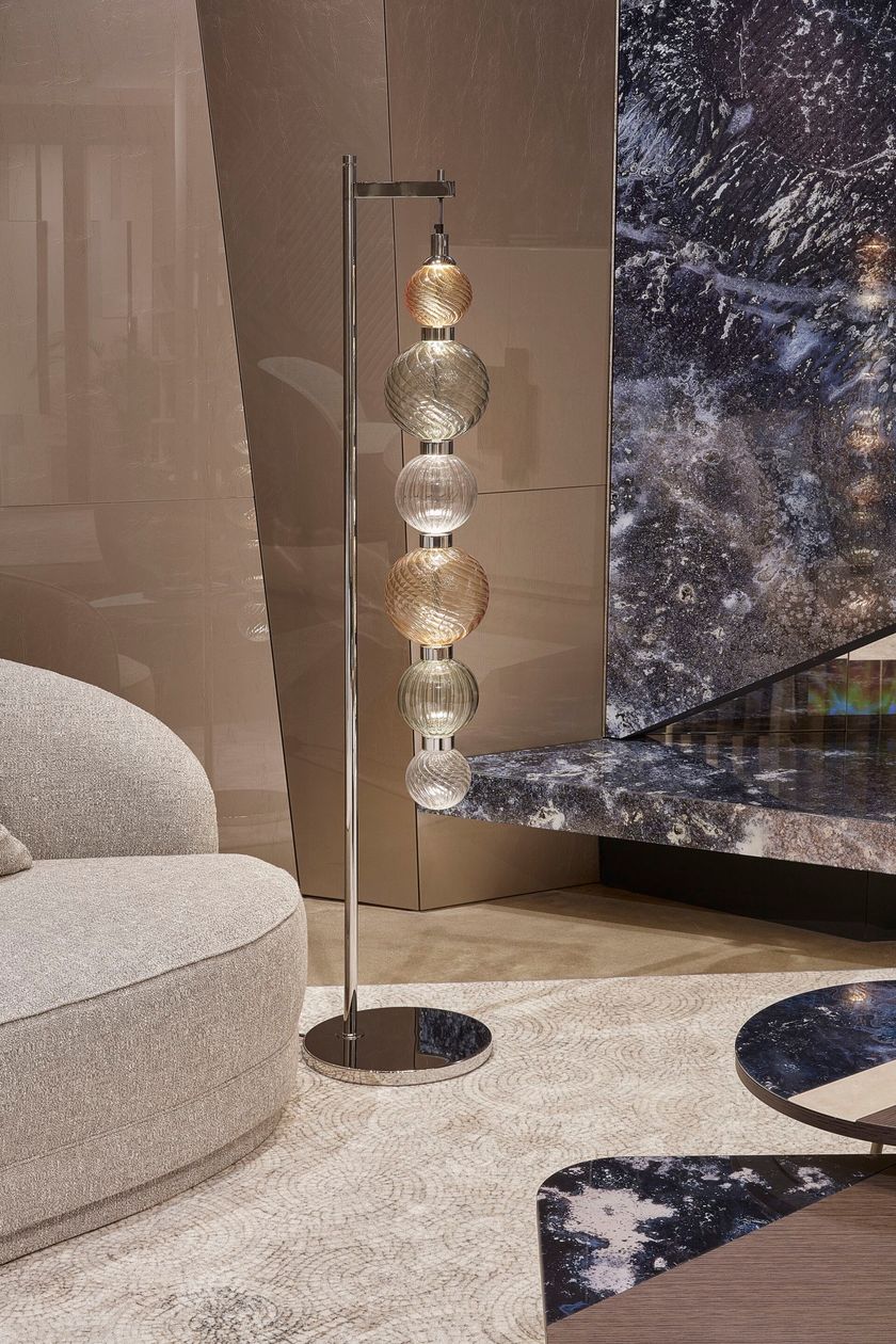 DROP Lampada da terra a LED in Pyrex® By Sicis | design Massimiliano Raggi