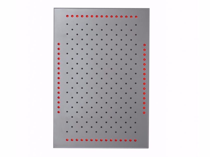 Soffione doccia con cromoterapia by Tender rain - Soffione doccia a LED da incasso a pioggia in metallo - 2
