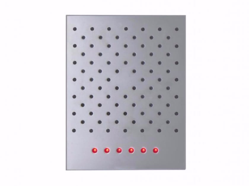 Soffione doccia con cromoterapia by Tender rain - Soffione doccia a LED da incasso a pioggia in metallo - 3