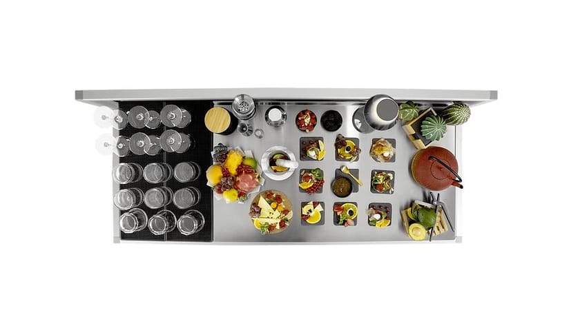 REFRIGERATED BAR COUNTER Refrigerated prep table By Station Deus®