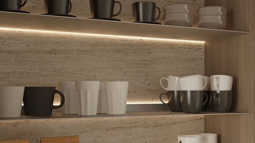 WALL SHELF WITH LIGHT ALL AROUND by Strackk - Mensola in alluminio con illuminazione integrata - 7