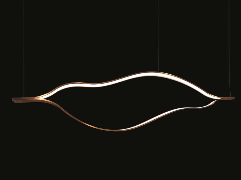 TAPE LED brass pendant lamp By Henge design Massimo Castagna