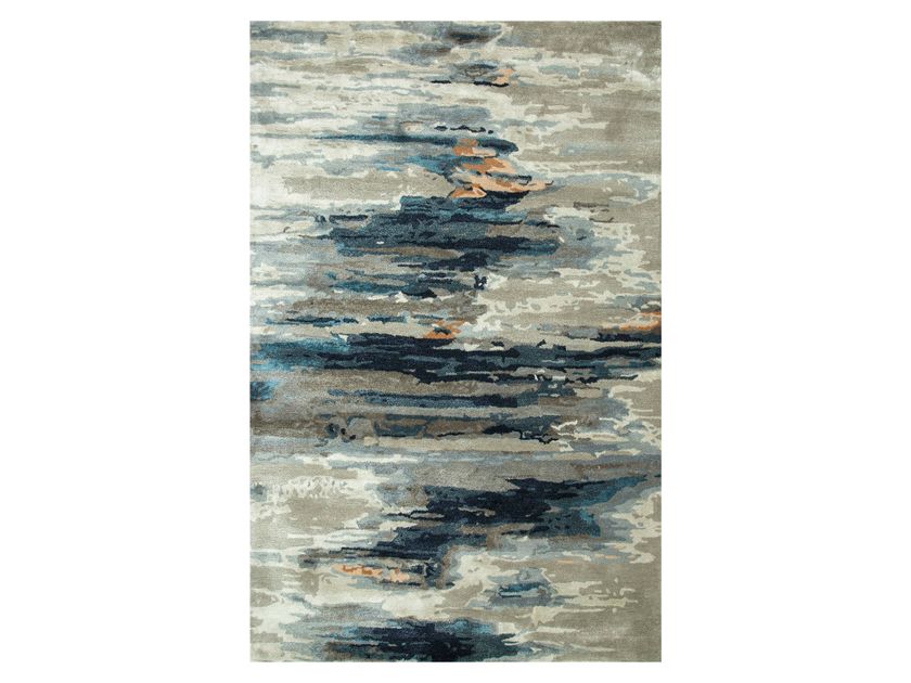 Handmade rectangular rug TAQ-4305 Ashwood/Skyline Blue By Jaipur Rugs