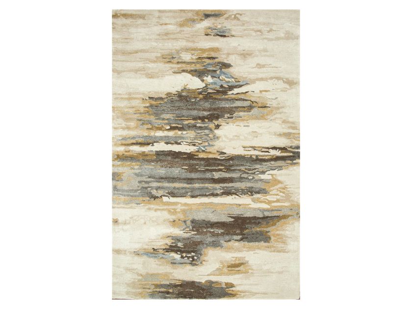 TAQ-4305 White/Medium Gray Rectangular handmade rug By Jaipur Rugs