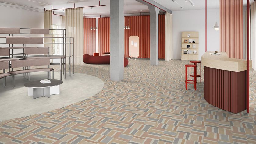iD SQUARE LOOSE LAY LVT flooring with concrete effect By TARKETT