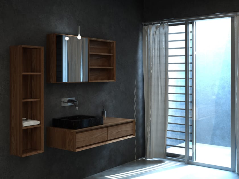 TAYLOR by KARPENTER - Specchio rettangolare da parete con contenitore - 6