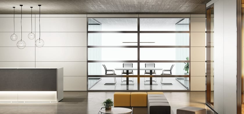 TECNA by Styloffice - Parete divisoria per ufficio in vetro e legno - 5