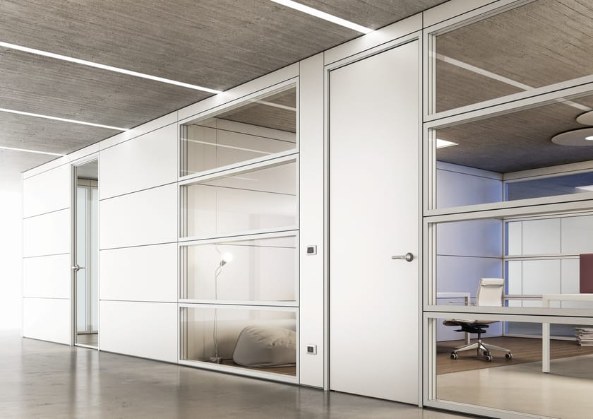TECNA by Styloffice - Parete divisoria per ufficio in vetro e legno - 8