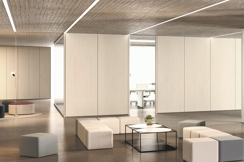 TECNA by Styloffice - Parete divisoria per ufficio in vetro e legno - 4