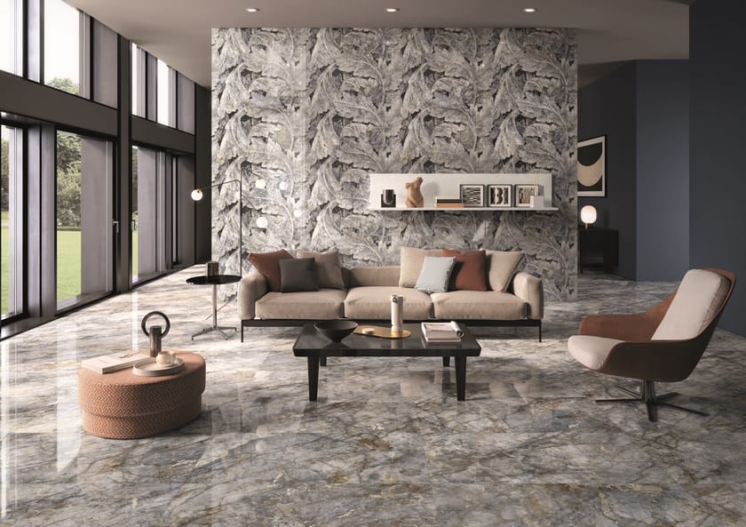 Porcelain stoneware wall/floor tiles with marble effect TELE DI MARMO