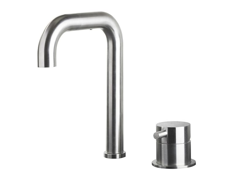 TIDE OVER Stainless steel kitchen mixer tap with pull out spray By MINA