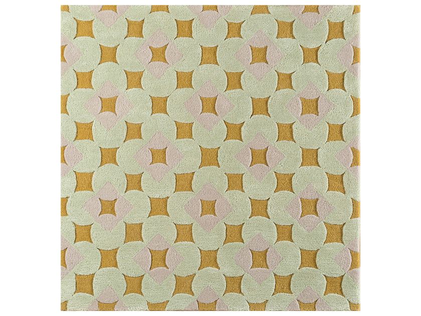 Handgearbeiteter Quadratischer Teppich Top 106 Eucalyptus Leaf