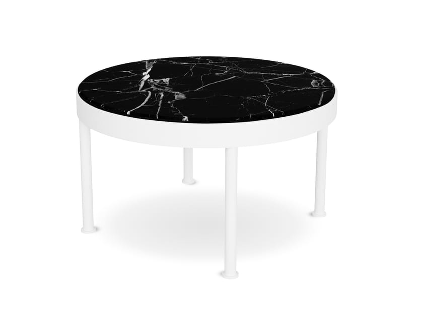 TRACE Round marble garden side table By Myface