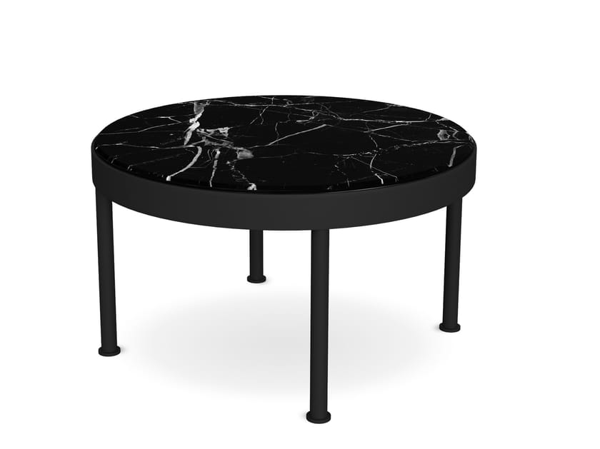 TRACE Round marble garden side table By Myface