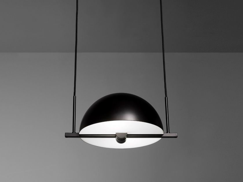 Swivel steel pendant lamp TRAPEZE 