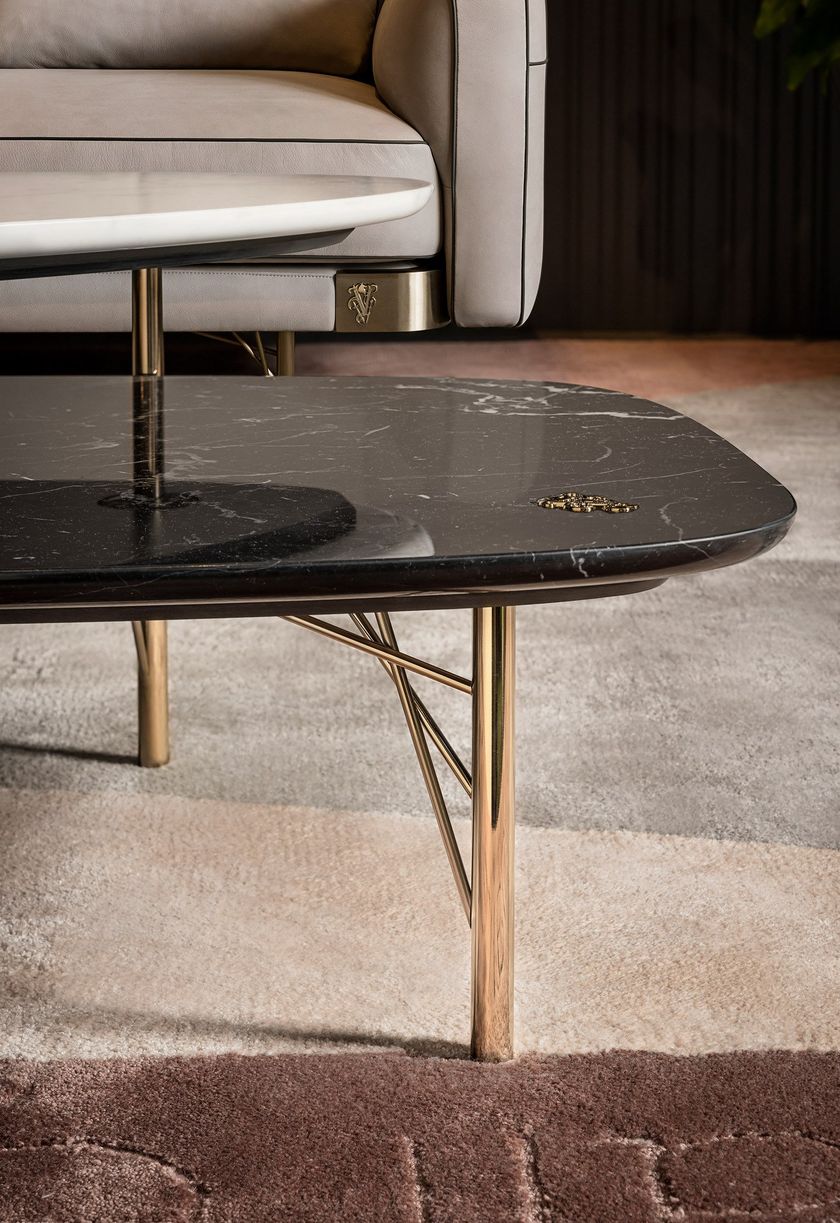 STARLIGHT Low marble coffee table By Visionnaire