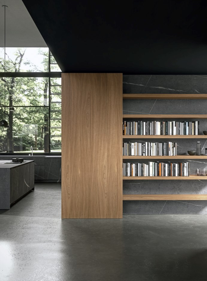 Walnut and stoneware kitchen with island TWENTY FLY Twenty Collection ...