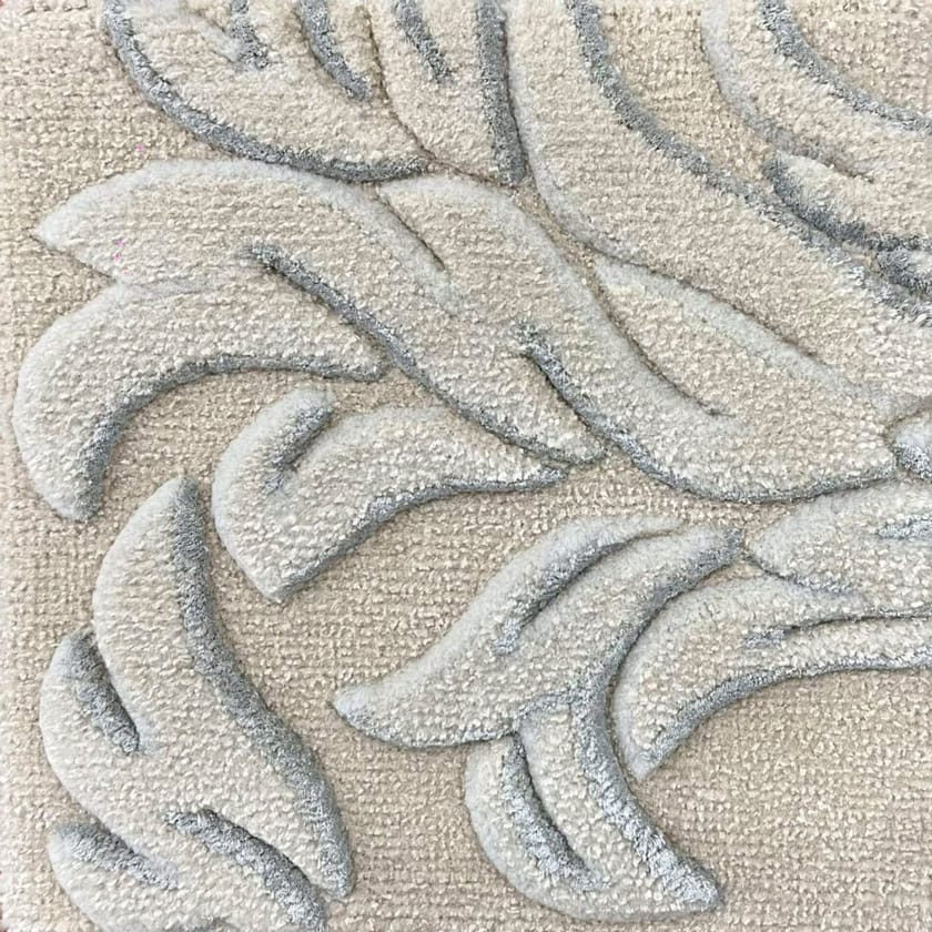 AUBUSSON HERALDY ANTIQUE WHITE by Tapis Rouge - Tappeto rettangolare fatto a mano - 5
