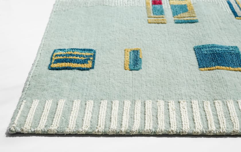CAMARILLO BLEU IVOIRE by Tapis Rouge - Tappeto rettangolare fatto a mano - 5